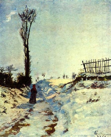 J B Armand  Guillaumin Hollow in the snow china oil painting image